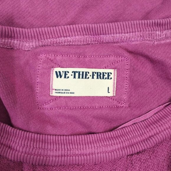 Free People We The Free Coastal Solid Crew Sweatshirt Top Pullover L NEW 275873 - Picture 8 of 8